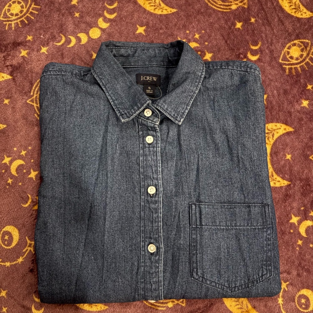 J.Crew Dark Blue Denim Button Down